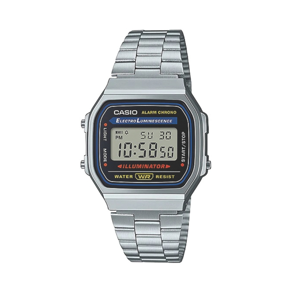 Retro digitalni sat sa klasičnim Casio dizajnom