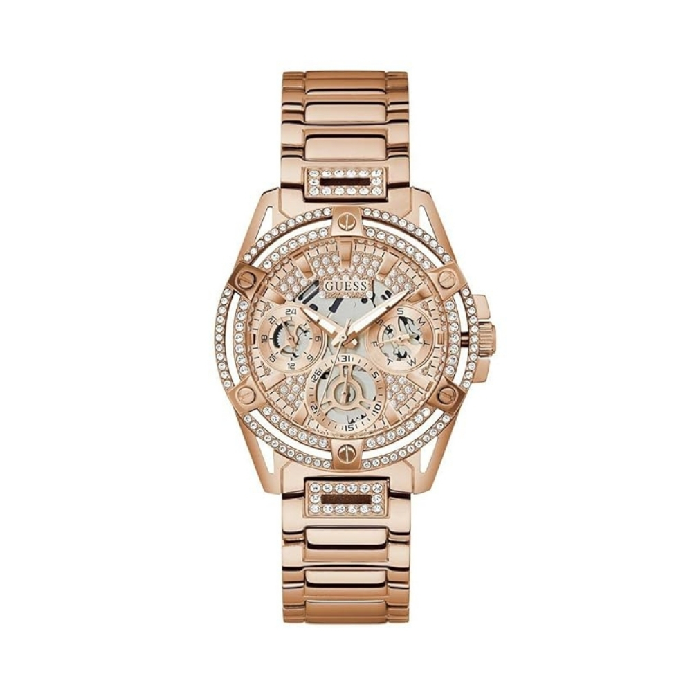 Ženski ručni sat brenda Guess u rose gold boji iz kolekcije Ladies Queen. Savršeno će se uklapati uz Vaše odevne kombinacije i dovesti do savršenstva.