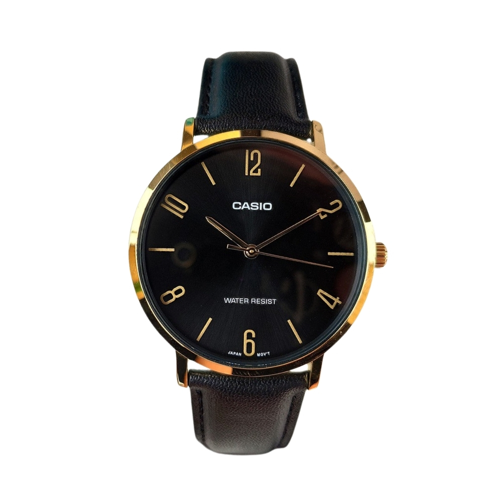 Casio SAT MTP-VT01GL-1B2 je uniseks analogni ručni sat sa kvarcnim mehanizmom. Ima kućište od čelika